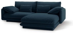 Тъмносин ъглов диван (десен ъгъл) Torino – Micadoni Home