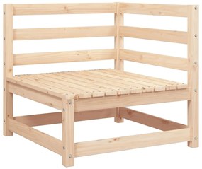 837900 vidaXL Градински ъглов диван, 70x70x67 см, борово дърво масив