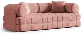 Розов кадифен сгъваем диван 206 cm Kemi – Cosmopolitan Design