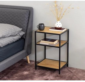 Черно нощно шкафче Seaford - Actona