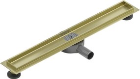 Mexen Flat 360° корпус за линеен дренаж въртящ се 50 см, златисто четкан - 1A40050