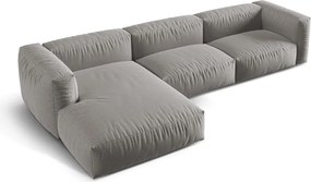 Светлосив модулен ъглов диван (ляв ъгъл) Martina – Micadoni Home