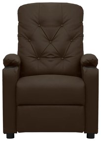 339130 vidaXL Електрически стол, кафяв, изкуствена кожа