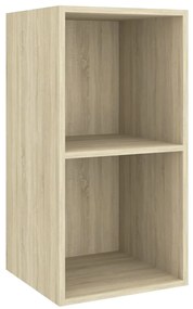 805474 vidaXL ТВ шкаф за стенен монтаж дъб сонома 37x37x72 см инженерно дърво