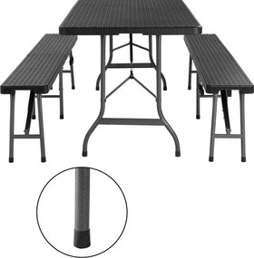 Пивоварен комплект Malmö - сгъваема маса + 2 пейки