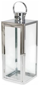 Декоративен фенер 63 см, бляскав хром