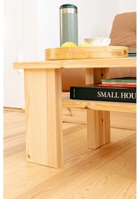 Кафява масичка за кафе от масивен бор 45x68 cm Japan – Karup Design