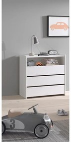 Бял детски скрин с чекмеджета Kiddy - Vipack