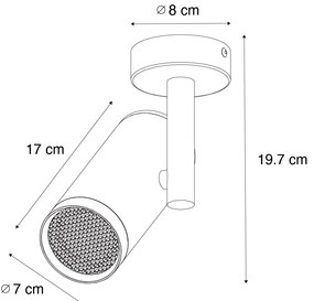 Дизайнерски прожектор златен регулируем - Scopio Honey