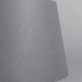Ленен абажур сив кръгъл конусовиден 35/30/18