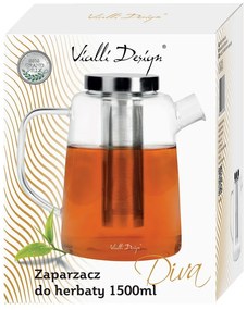 Стъклен чайник , 1,5 л - Vialli Design