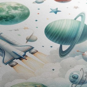 Картина на платно – Ракета между планетите
