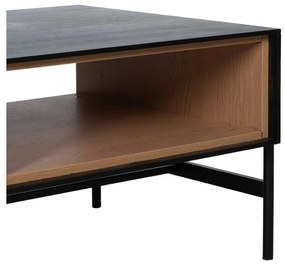 Масичка за кафе от ясен в черен и естествен цвят 60x124 cm Orleans - Ixia