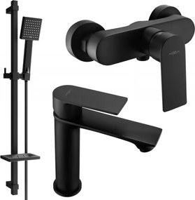 Mexen Royo DQ45 душ комплект, черен - 72204DQ45-70