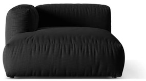 Черен модул за диван (ляв ъгъл) Martina – Micadoni Home