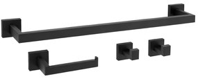 Комплект аксесоари за баня Rio Black 4 части