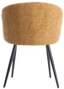 Метални трапезни столове в комплект 2 бр. в цвят жълта охра Radaja – Light &amp; Living