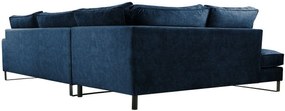 Ъглов диван Corblack-Blue-Left