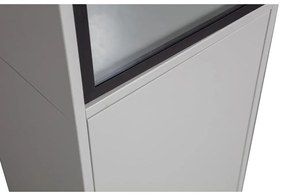 Светлосива витрина от борова дървесина 53x230 cm Basic - vtwonen