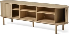 Маса за телевизор от декор от дъб в естествен цвят 180x56x40 cm Meta – Unique Furniture