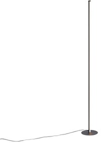 Дизайнерска подова лампа черна с LED и димер с докосване - Clutch