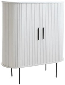Бяло шкафче с плъзгащи се врати 100x118x40 cm Nola – Unique Furniture