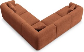 Теракотен ъглов диван от рипсено кадифе Campi – Cosmopolitan Design