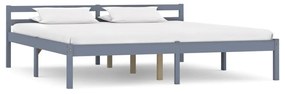 Sonata Рамка за легло, сива, бор масив, 180x200 см