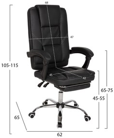 Офис стол Сена I - HM1190.01 черен цвят