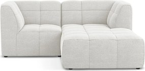 Бял ъглов диван от прежда с примки от букле (десен ъгъл) Aloha – Makamii