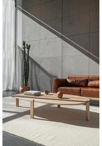 Масичка за кафе от масивен дъб в естествен цвят 100x180 cm Kulin – Gazzda