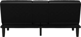 Черен разтегателен диван от изкуствена кожа 191 cm Maine – Støraa