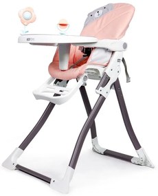 Розов стол за хранене с плюшено мече