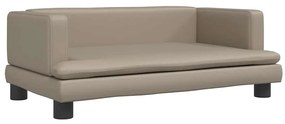 3196316 vidaXL Детски диван капучино 80x45x30 см изкуствена кожа