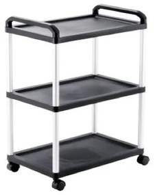 Количка на 3 нива 50x31.5x70см черна GX-032G