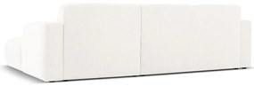 Бял ъглов диван от плат букле (десен ъгъл) Molino - Micadoni Home