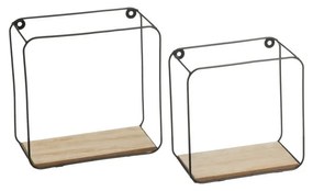 Рафтове в черно-естествен цвят в комплект от 2 броя броя 21 см - Casa Selección