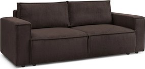 Кафяво-сив сгъваем диван от рипсено кадифе 245 cm Nihad – Bobochic Paris