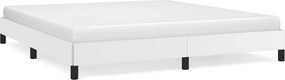 346911 vidaXL Рамка за легло бяла 160x200 см изкуствена кожа