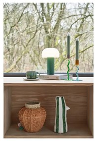 Бяло-зелена LED настолна лампа (височина 22,5 cm) Styles – Villa Collection