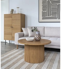 Кръгла масичка за кафе от декор от топола в естествен цвят ø 80 cm Boavista – House Nordic