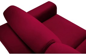 Червен кадифен разтегателен диван с място за съхранение 235 cm Kyoto – Cosmopolitan Design