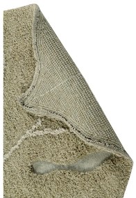 Ръчно изработен памучен детски килим подходящ за пране в цвят каки 120x180 cm Monstera Olive – Lorena Canals