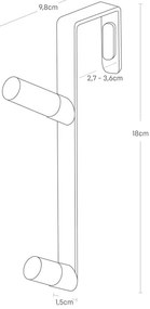 Бяла метална закачалка за врата 1,5 cm Tower - YAMAZAKI