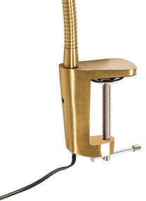 Скръцваща настолна лампа месинг с LED с сензорен димер - Lionard