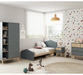 Детско нощно шкафче сиво-зелено Estefania – Marckeric