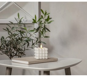 Бяла восъчна LED свещ Точка, височина 9,5 см Flamme - Star Trading