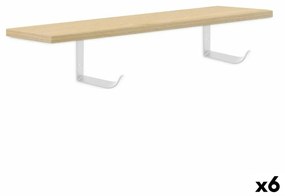 Рафтове Confortime Светло кафяв Дървен MDF 60 x 23,5 x 1,5 cm (6 броя)