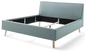 Синьо /сиво двойно легло 180x200 cm тапицирано без ламелно дъно Frieda – Meise Möbel