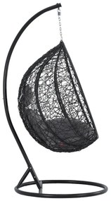 Тъмносив висящ фотьойл от изкуствен ратан Noela - Bonami Selection